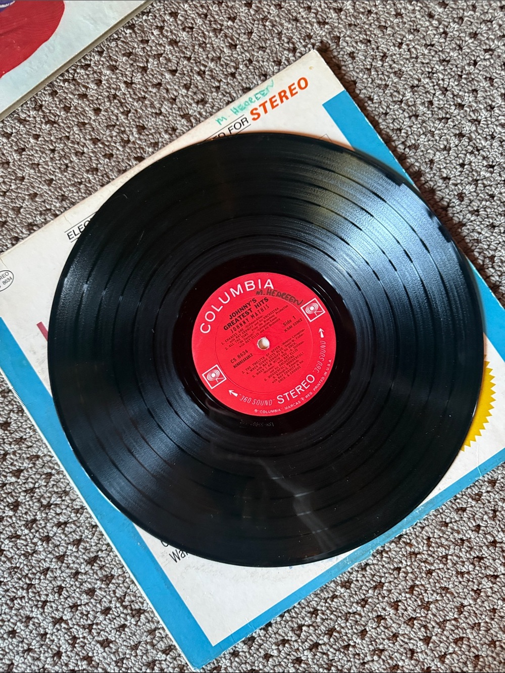 Johnny Mathis Vinyl Record Lot - Merry Christmas + Greatest Hits - Picture 8 of 9